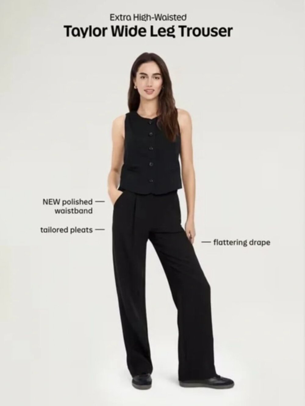 NWOT Old Navy Extra High Rise Taylor Wide Leg Trouser size 12